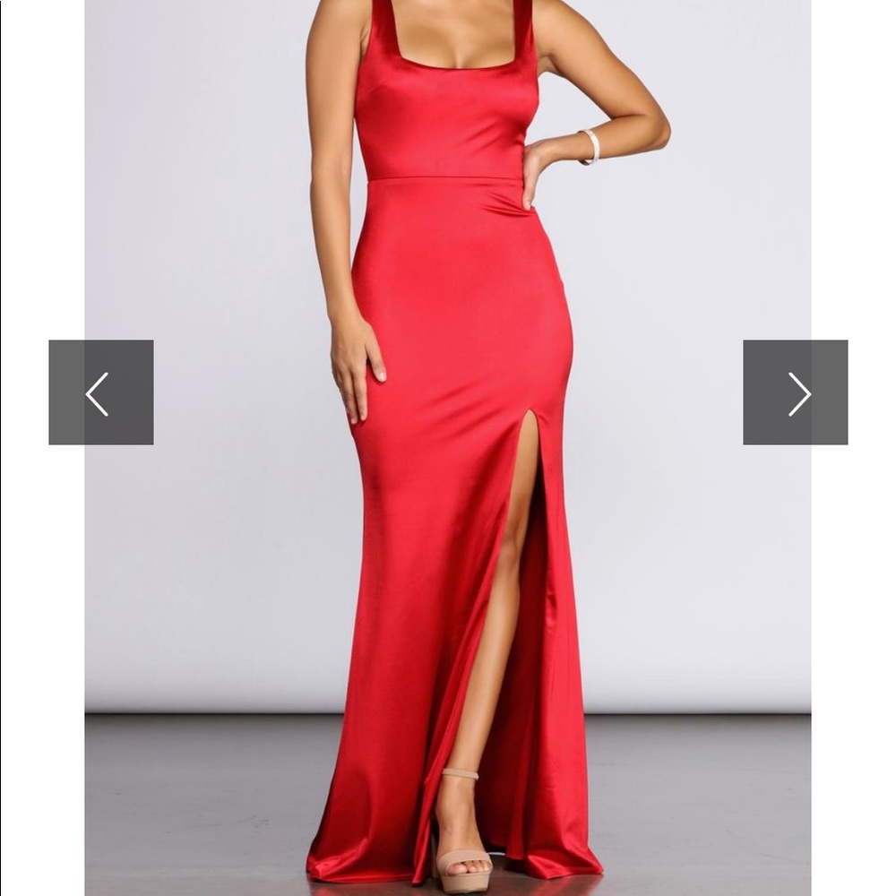 Red Satin Gown